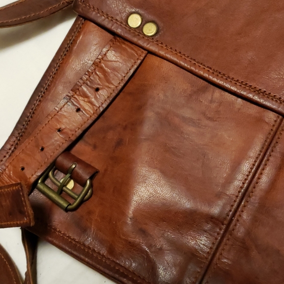 Leather Messenger Bag - Picture 2 of 5